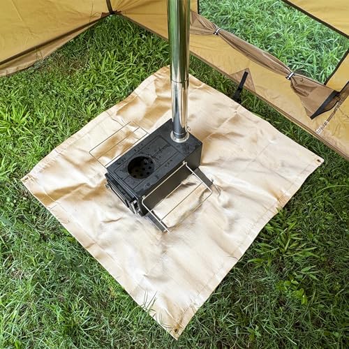 SoloWilder Fire Pit Mat 40" Wood Stove Under Grill Mat (940°F Safety) for Deck BBQ Fireproof Floor Tent Campsite Insulation Protection - Image 6