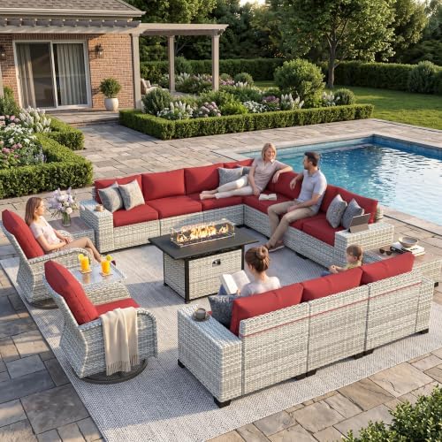 Outdoor Patio Furniture Set PE Wicker Rattan Outdoor Sectional Sofa by MuphyersPatioFurniture