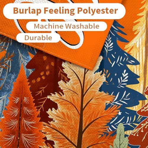 CROWNED BEAUTY Fall Welcome Trees Garden Flag for Outside 12x18 Inch Orange - Image 5