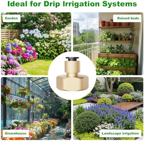 1/4 Inch Brass Drip Irrigation Connector, Barbed Brass Fitting for 1/4" Tubing, Leak-Resistant Adapter for Garden & Drip Irrigation Systems, 2 Pack - Image 7