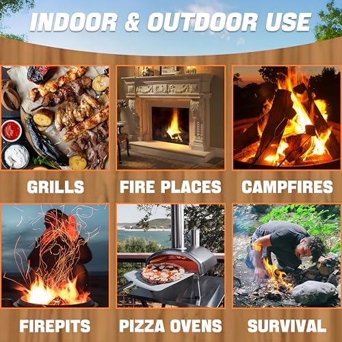 Shwuevei 130 pcs Fire Starter - Natural Fire Starters for Fireplace, Pellet Stove & Wood, Fire Pit, Smoker, BBQ, Chimney, Pizza Oven - Fire Starters for Grill, Charcoal Starter - Image 5