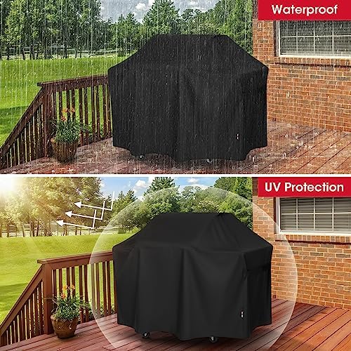 Unicook Grill Cover Heavy Duty Waterproof, UV Resistant BBQ Cover, 63 Inch - Image 3