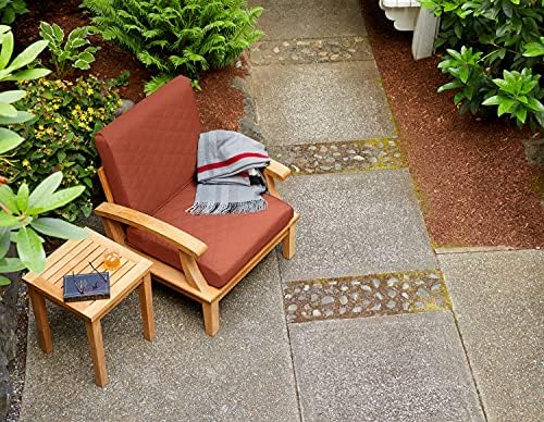 Classic Accessories Montlake FadeSafe FadeSafe Patio Chair/Loveseat Back Quilted Cushion, 25 x 22 x 4 Inch, Spice - Image 6