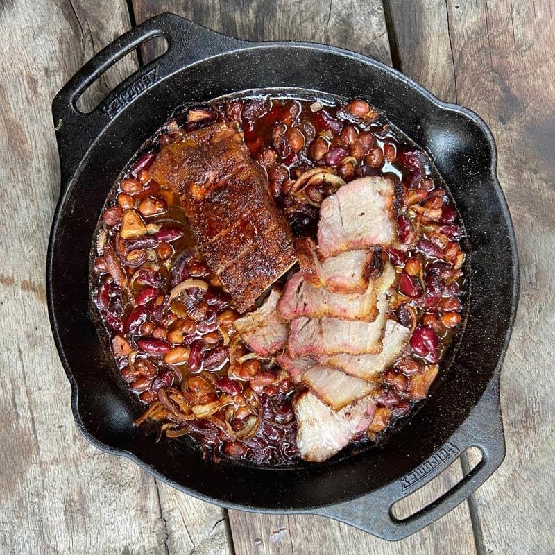 Petromax Cast Iron Fire Skillet for Kitchen or Camping, Pre-Seasoned Cookware for Campfire or Home Oven and Stove, Conducts Heat Evenly, Side Handles, 12" - Image 2